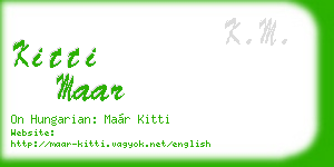 kitti maar business card